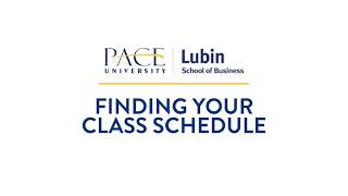 Finding Your Concise Schedule | Pace University Fall 2020