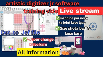 all information artistic digitizer jr softwere \ usha 450e or 550e #embroidery #fashion