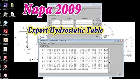 Napa 2009 - Guide to Export Hydrostatic Table - Naval Architect for All