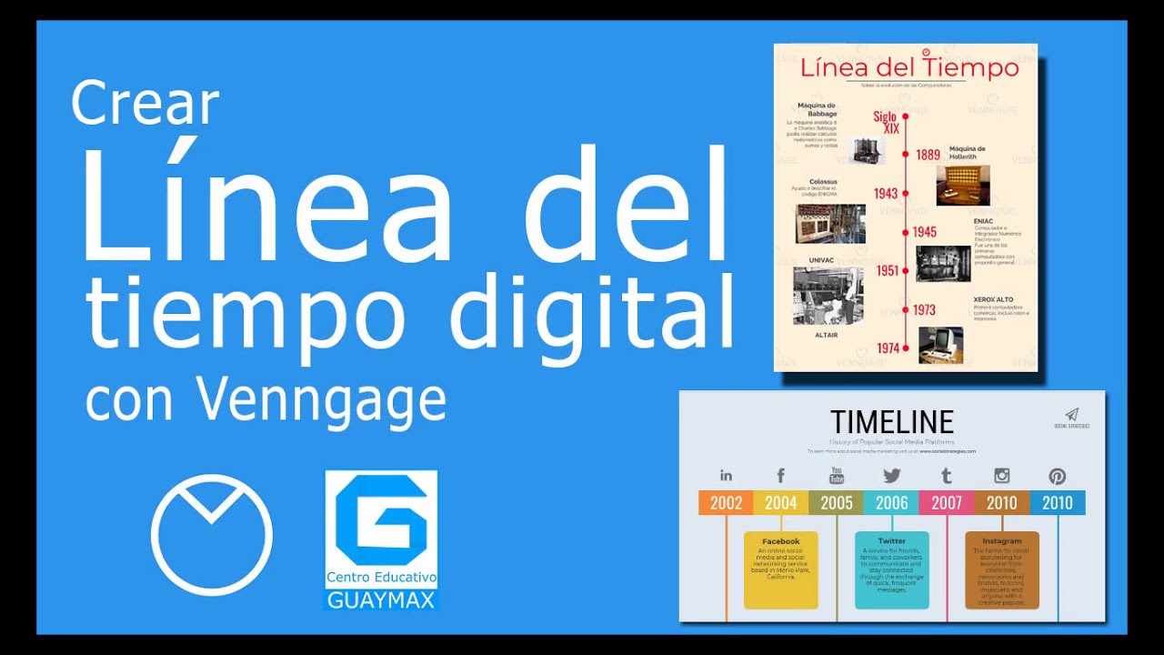 Linea Digital Crear línea del tiempo digital con venngage - YouTube