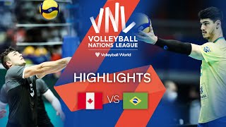 🇨🇦 CAN vs. 🇧🇷 BRA - Highlights Week 3 | Men's VNL 2022