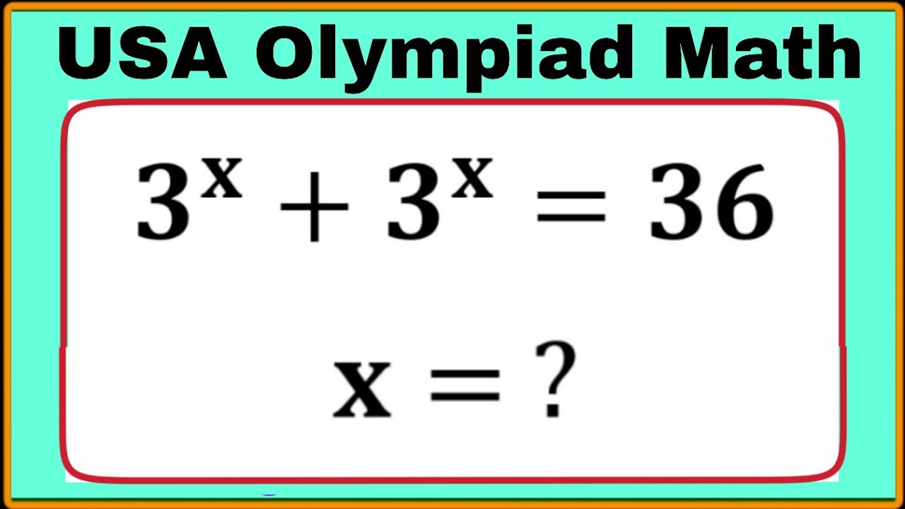 USA| A Mind Blowing Olympic Math Problem| Can you solve this? 