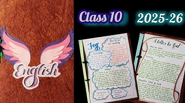 english project file class 10 |class 10th english project file | english portfolio class 10