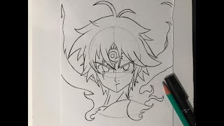 Como Desenhar Meliodas Assalt Mode PASSO A PASSO