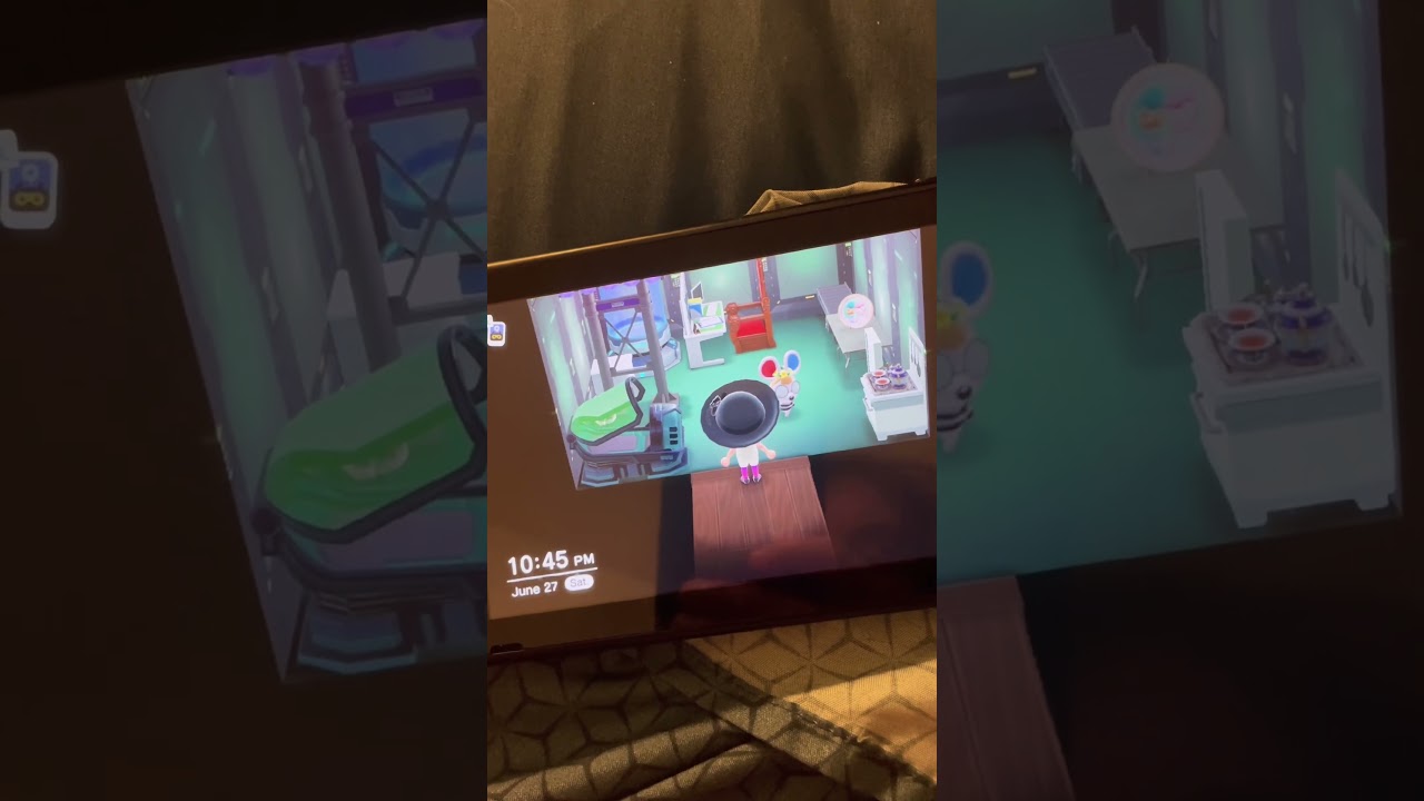 Petri is going to bed  this evening on animal crossing new horizons ￼