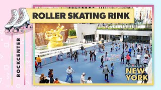 Roller Skating Rink in New York 🛼🪩 - Flipper's Roller Boogie Palace at Rockefeller Center