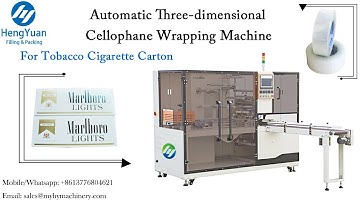 Automatic Three-dimensional Cellophane Wrapping Machine For Cigarette Carton Box BOPP Film Packer