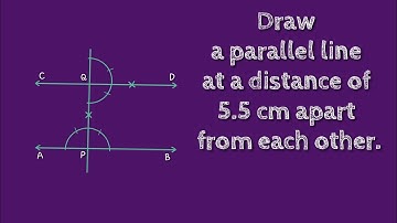 How to draw a parallel line at a distance of 5.5 cm from each other. @SHSIRCLASSES.