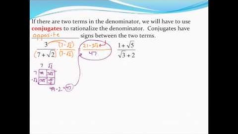 Using conjugates to simplify radical expressions