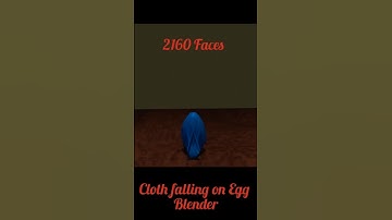 #blender #cloth # egg # tutorial Cloth falling on Egg in blender