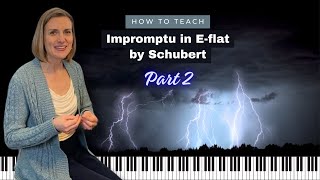 How To Teach Schubert Impromptu in E-flat Major - the stormy B section ⛈️ [Part 2 of 2]