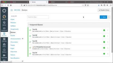 Canvas autoloading question banks from existing quizzes and tests