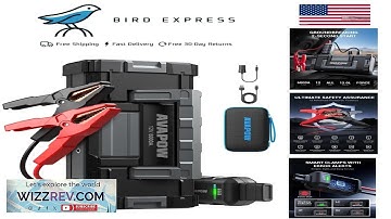 6000A Multi Vehicle Jump Starter & Portable Power Bank with Ultra Bright LED