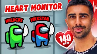 I Wore A Heart Rate Monitor While Playing AMONG US w/ Delirious, Vanoss, Wildcat, Lachlan & more!