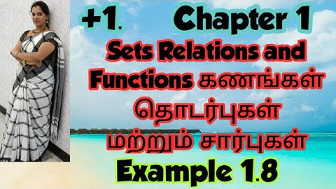 TN-11TH Maths New syllabus Chapter 1 Sets Relations and Functions Example 1.8