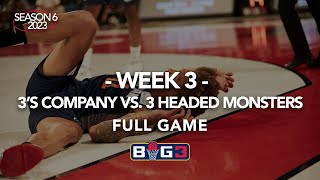 Season 6 Week 3 | 3's Company vs. 3 Headed Monsters | Full Game