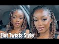 Another Loc Style Trial and Error| Flat Twists- Style with Me!