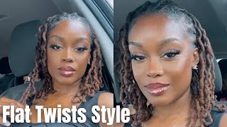 Another Loc Style Trial and Error| Flat Twists- Style with Me!