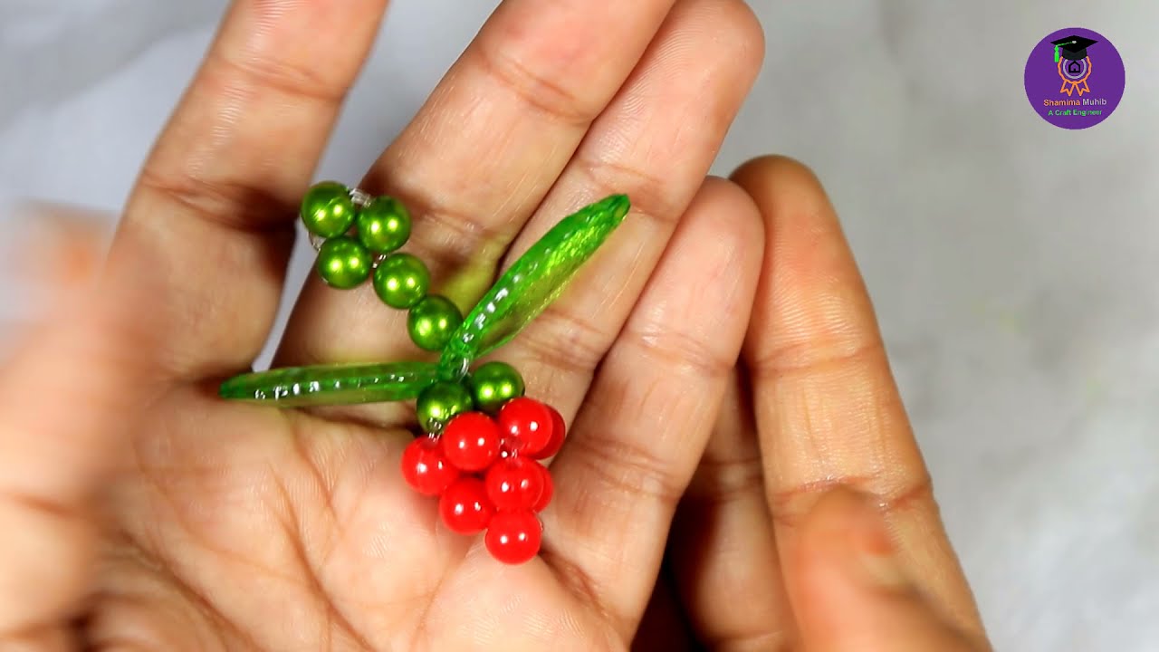 Easy mini strawberry/ Beaded strawberry/ Putir strawberry/ Beaded fruit/ Show-piece making
