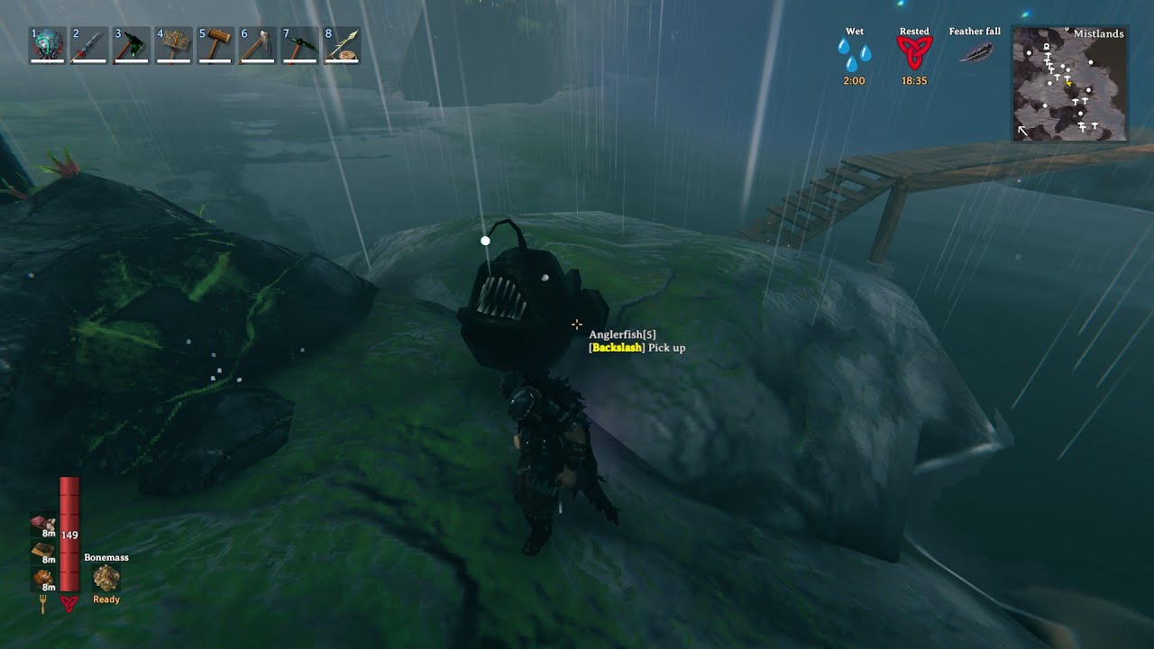 beached 5star angler fish valheim mistlands YouTube