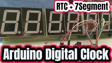 Arduino Real Time 6 Digit Digital Clock using 2.3" 7 segment display with RTC ds1307