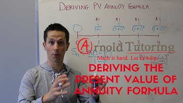 Deriving the Present Value of Annuity Formula