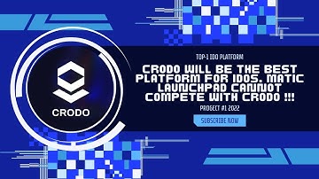 Crodo wordt het beste platform voor IDO. Matic Launchpad kan niet concurreren met CRODO!!!
