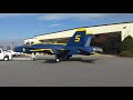 Blue Angel #5 F/A-18A BuNo 162411 Leaving Hangar Part 2