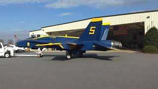 Blue Angel #5 F/A-18A BuNo 162411 Leaving Hangar Part 2