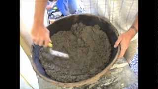 Making a Concrete Planter / Birdbath by hand. Have questions about casting. Join me at my concrete mold making & casting forum 