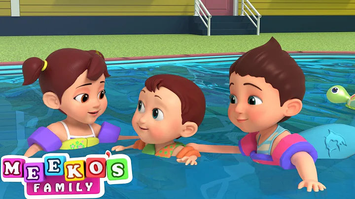 Family Swimming Song -  Baby Meeko In The Swimming Pool | Meeko's Family Kids Songs