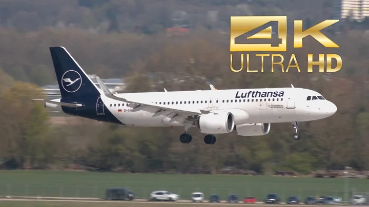 (4K) Airbus A320-271N NEO Lufthansa D-AINN arrival at Munich Airport MUC EDDM LH2485