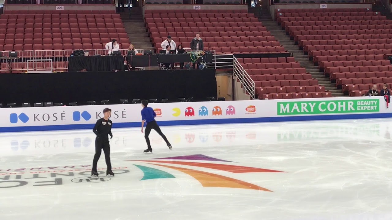 Four Continents Figure Skating Practice with Brown, Uno, Zhou YouTube