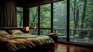 Best Rain Sounds in a Cozy Bedroom for Stress Relief, Relax, Study  Rain to Sleep Quickly