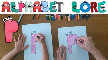 How To Draw Alphabet Lore - Letter P - Easy Drawing Tutorial for Beginners