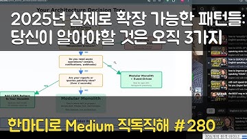 2025년 실제로 확장 가능한 패턴들: 당신이 알아야할 것은 오직 3가지 - 한마디로 Medium 직독직해 #280