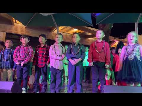 Maili Bible Schools First and Second graders singing Birthday of a King