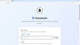 Generate Domain Names Using Ai With Nameseekr
