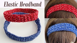 DIY Beautiful Wide Elastic Headband with Ruffle Scrunchie Pattern | How to Make Ruffle Hair Band