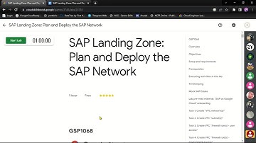 SAP Landing Zone Plan and Deploy the SAP Network [ GSP1068 ] Solution