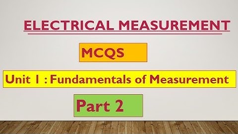 MCQS of Electrical measurement part 2