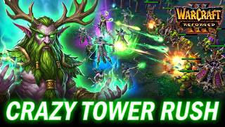 Nightelf Tower Rush WC3 4v4 Random Team Game [Deutsch/German] Warcraft 3 Reforged | Full Gameplay