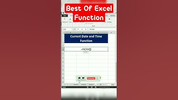 Current Date and Time Function in Excel 🔥🔥MS Excel Advance Tips Part - 36 🔥🔥#excel #shorts #ytshorts