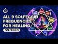 All 9 solfeggio frequencies meditate with full body healing frequencies