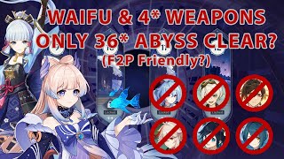 Waifu and 4 star weapons ONLY Floor 12 F2P Abyss guide + Why Kokomi is amazing [Genshin Impact 2.2]