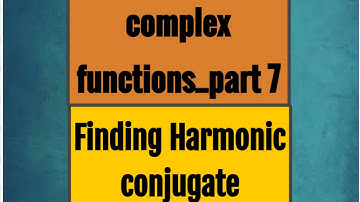 Finding Harmonic conjugate