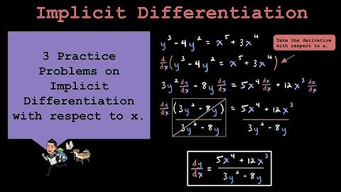 Calculus: Implicit Differentiation Practice