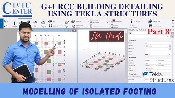 Modeling of Footing in Tekla Structures || Change Properties of Footing || Tekla Structures Hindi