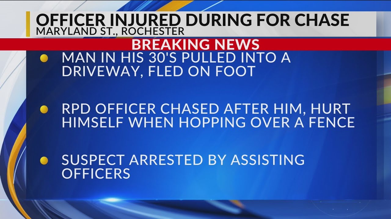RPD officer injured while chasing suspect on Maryland St. - YouTube