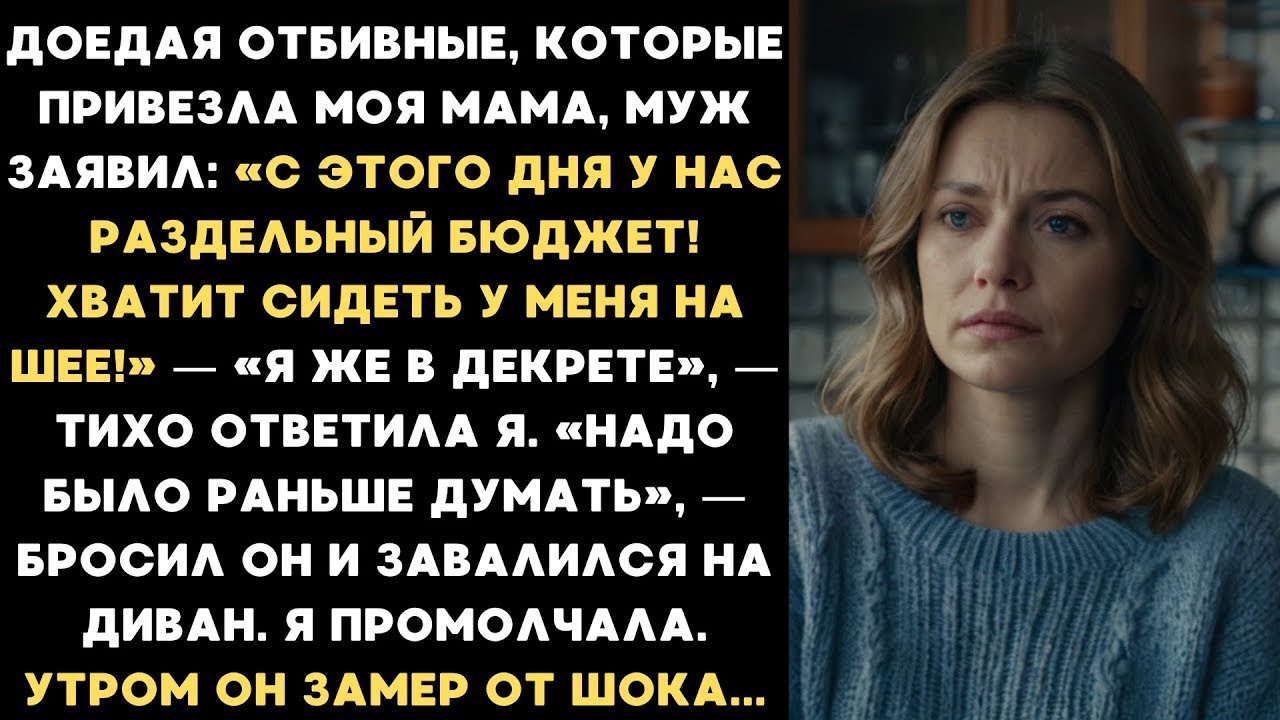 Доедая отбивные, которые привезла моя мама, муж заявил: С этого дня у нас раздельный бюджет!